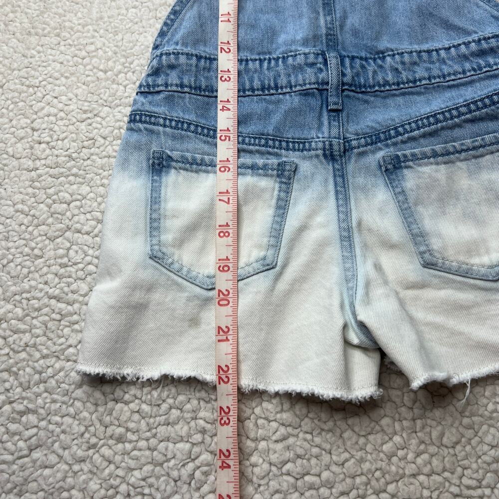 Gap Kids Denim Faded Bleached Short Overalls Small - Picture 11 of 11